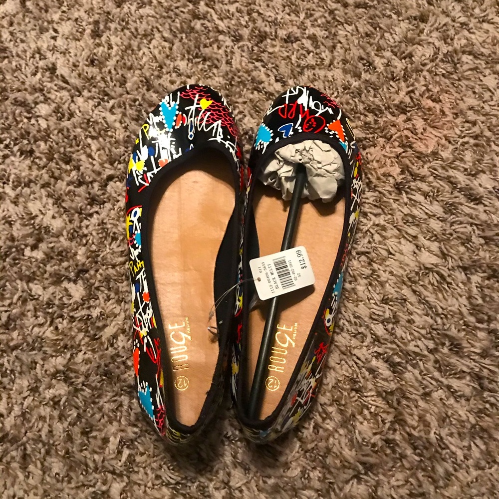 Graffiti Type Flats (Brand New) Never Worn